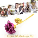Gold Rose Artificial Rose Flower With Gift Box, Plastic Flowers Best Gifts for Friend Girl Wife Women, Golden Rose Gi...