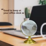 Crystal Globe / World Map 50 mm with Golden Stand (1 Pc) - Back View by Nari Haat, Indian ethnic wear, women clothing...