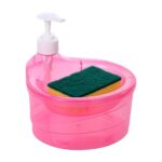 2 in 1 Double Layer Liquid Soap Dispenser with Pump and Sponge - Back View by Nari Haat, Indian ethnic wear, women cl...