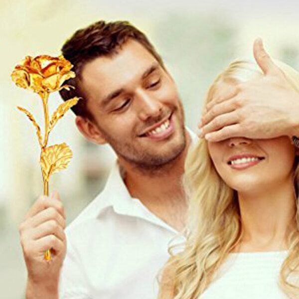 Luxury Gold Plated Artificial Rose in Box