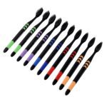 Soft Toothbrush with Plastic Round Box for Adults & Kids (Set of 10 Pcs) - Neckline Detail by Nari Haat, Indian ethni...