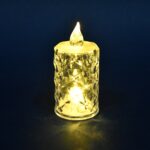 Flameless and Smokeless Decorative Candles LED Tea Light, Diwali (1 Pc) - Sleeve Design by Nari Haat, Indian ethnic w...