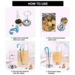 Reusable Cute Umbrella Tea Strainer With Tray / Stand (1 Pc) - Back View by Nari Haat, Indian ethnic wear, women clot...