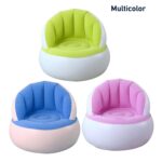 Kids inflatable sofa chair with backrest & Foot Air Pump (1 Set 85x74 Cm Approx) - Sleeve Design by Nari Haat, Indian...