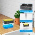 2 in 1 Soap Dispenser for Dishwasher Liquid Holder, Liquid Dispenser Through Pump (1 Pc) - Front View by Nari Haat, I...