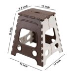 18 Inch Non-Slip Folding Stool for Kitchen, Bathroom & Garden - Neckline Detail by Nari Haat, Indian ethnic wear, wom...