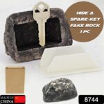 Realistic Fake Rock Key Hider – Weatherproof Outdoor Key Storage Emergencies (1 Pc) - Closeup Embroidery by Nari Ha...