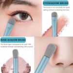 8-Piece Mini Makeup Brush Kit – Portable Premium Synthetic Set with Case (Mix Colors) - Full Detail by Nari Haat, I...