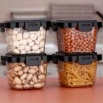 Plastic Food Storage Containers with Lid (4 Pcs Set / 500 ML) - Back View by Nari Haat, Indian ethnic wear, women clo...