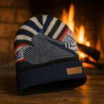 Cap for Winter Woolen Knitted Black Inside Fur Caps (1 Pc / Mix Design & Color) - Back View by Nari Haat, Indian ethn...