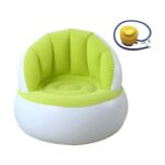 Kids inflatable sofa chair with backrest & Foot Air Pump (1 Set 85x74 Cm Approx) - Full Detail by Nari Haat, Indian e...
