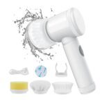 Portable Electric Cleaning Brush with 3 Replaceable Brush Heads (5 In 1) - Closeup Embroidery by Nari Haat, Indian et...