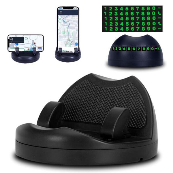 2 in 1 Car Anti-Slip Mat, Phone Holder Non Slip Sticky Phone Mount Holder (1 Set) - Front View by Nari Haat, Indian e...