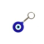 Evil Eye Rubber / Silicone Keychain (1 Pc / Blue Color) - Sleeve Design by Nari Haat, Indian ethnic wear, women cloth...