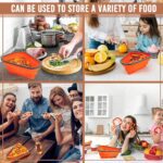 Reusable Expandable Pizza Storage Container with 5 Microwavable Trays - Sleeve Design by Nari Haat, Indian ethnic wea...