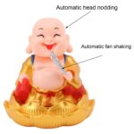 Solar Power Moving Buddha Car Ornament (1 Pc) - Full Detail by Nari Haat, Indian ethnic wear, women clothing, designe...