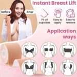 Boob Tape with Nipple Covers: Cotton, Breathable, Lift & Support (5m, 10 Pairs) - Full Detail by Nari Haat, Indian et...