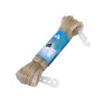 Clothesline Portable Travel Clothesline Adjustable with 2 Plastic Hooks (10 M Approx / 1 Pc) - Sleeve Design by Nari ...