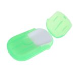 Travel Paper Soap Sheet with Mini Box (20 Sheets in a Pack Approx / Mix Color) - Back View by Nari Haat, Indian ethni...