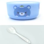 Plastic Animal Cartoon Bowl Set – 4 Pieces with Spoons for Kids (Assorted Color) - Full Detail by Nari Haat, Indian...