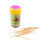 Wood Double Sided Toothpicks with Clear Plastic Storage Box - Image 5