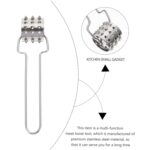 Stainless Steel Meat Tenderiser | Kitchen Multipurpose Hammer (1 Pc) - Neckline Detail by Nari Haat, Indian ethnic we...