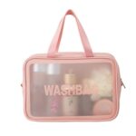 Big Zippered Cosmetic Pouch, Toiletry Bag for Cosmetics (1 Pc) - Back View by Nari Haat, Indian ethnic wear, women cl...