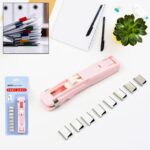 Portable Paper Clamp With 8 Pcs Clip Dispenser Handheld Paper Fast Clam (1 Set) - Front View by Nari Haat, Indian eth...