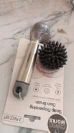 Cleaning Brushes Set – Scrub Brush, Bathroom Brush, Long Handle Pot Washing Brush - Fabric Detail by Nari Haat, Ind...