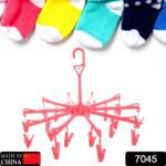 Plastic Foldable Underwear Hanging Dryer Clothes Clips Hanger Drying Rack, Clothes Hangers with 16 Clips, Clip Hanger...