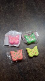 Butterfly Shape Eraser Rubber (1 Pc / Mix Colour & Design) - Neckline Detail by Nari Haat, Indian ethnic wear, women ...