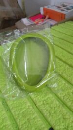 Green Oval Shape Vegetable Container Premium Fruits Saver Keeper (1 Pc) - Fabric Detail by Nari Haat, Indian ethnic w...