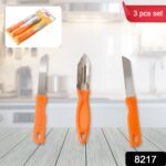 3in1 Multipurpose Stainless Steel Classic Kitchen Knife Set of 3 - With Dupatta by Nari Haat, Indian ethnic wear, wom...