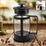 Coffee and Tea maker, Coffee Maker Glass Coffee Press Glass Teapot (Approx 350ml) - Front View by Nari Haat, Indian e...