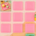 Square Plastic Dinner Plate Snacks Breakfast Serving Trays Home School  8 Pc Set - Front View by Nari Haat, Indian et...