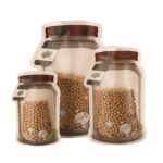 Plastic Transparent Jar Shaped Pouch With Zipper (3 Pcs Set) - Sleeve Design by Nari Haat, Indian ethnic wear, women ...