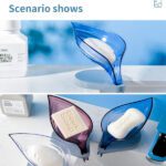 Leaf Shape Soap Box Self Draining Bathroom Soap Holder - Fabric Detail by Nari Haat, Indian ethnic wear, women clothi...