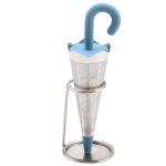 Reusable Cute Umbrella Tea Strainer With Tray / Stand (1 Pc) - Neckline Detail by Nari Haat, Indian ethnic wear, wome...