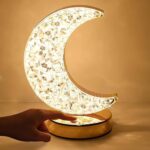 Moon Crystal Touch Table Lamp with 3 Color Dimmable USB Night Light - Closeup Embroidery by Nari Haat, Indian ethnic ...