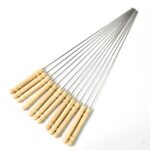 BBQ Tandoor Skewers Grill Sticks for Barbecue (Pack of 12) - Sleeve Design by Nari Haat, Indian ethnic wear, women cl...