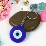 Evil Eye Rubber / Silicone Keychain (1 Pc / Blue Color) - Neckline Detail by Nari Haat, Indian ethnic wear, women clo...