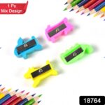 Plastic Small Cute Pencil Sharpener (1 Pc / Mix Design & Color) - With Dupatta by Nari Haat, Indian ethnic wear, wome...
