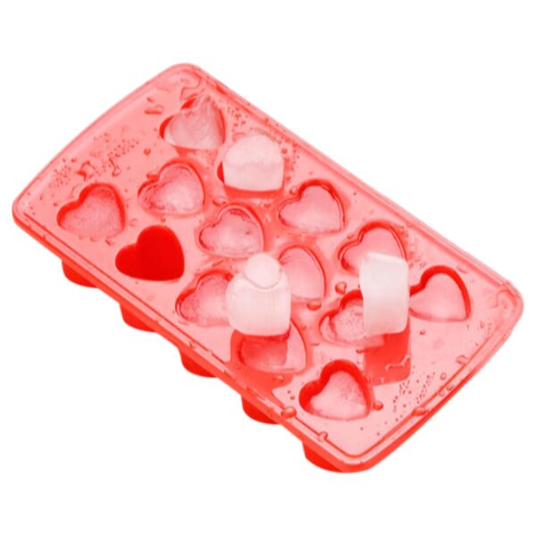 Multicolor Heart Shape Ice Cube Tray