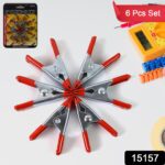 2 Inch Heavy Duty Spring Metal Spring Clamps (6 Pcs Set) - With Dupatta by Nari Haat, Indian ethnic wear, women cloth...