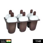 Plastic Ice Candy Maker Kulfi Maker Moulds Set with 6 Cups (Multicolour) - With Dupatta by Nari Haat, Indian ethnic w...