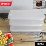 Plastic Square Lunch Box, Kitchen Containers Set (3 Pcs Set) - With Dupatta by Nari Haat, Indian ethnic wear, women c...