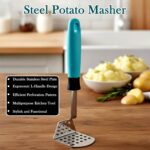 Apex L-Handle Stainless Steel Potato Masher Ergonomic Grip (1 Pc) - Back View by Nari Haat, Indian ethnic wear, women...
