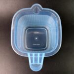 Plastic Square Transparent  Bath Water Mug (1 Pc / 1000 ML / Mix Color) - Back View by Nari Haat, Indian ethnic wear,...