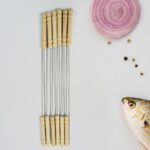 BBQ Tandoor Skewers Grill Sticks for Barbecue (Pack of 12) - Closeup Embroidery by Nari Haat, Indian ethnic wear, wom...