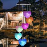Solar Powered Wind Chimes with Lights: Outdoor Garden Decor (6 LED) - Front View by Nari Haat, Indian ethnic wear, wo...